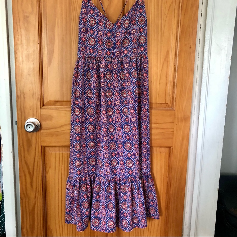 *SALE* Ecote (Urban Outfitters) Print Lace Up Back Dress